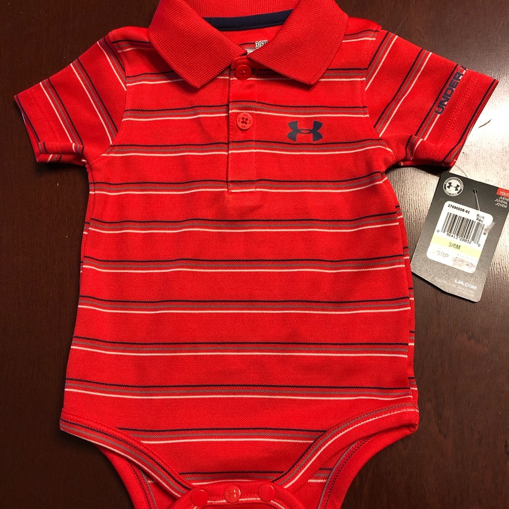 NWT Under Armour heatgear 3/6 mo onesie